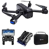 Contixo F22 Foldable Quadcopter GPS RC Drones for Beginners| Selfie, Gesture, Follow Me, Altitude Hold, TapFly, Orbit Mode, Gimbal 2.4GHZ 1080P FHD WiFi FPV Camera For Adults, Best Drone for Beginners