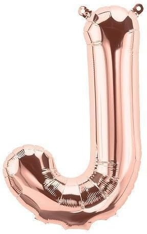 DecorativeConceptsUK 16" ROSE GOLD LETTERS & NUMBERS BALLOONS BIRTHDAY ANNIVERSARY DECORATION (16" ROSE GOLD LETTER - J)