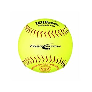WILSON Sporting Goods A9106 ASA Series Softball (12-Pack), 12-Inch, Optic Yellow (WTA9106BASA-LOW)