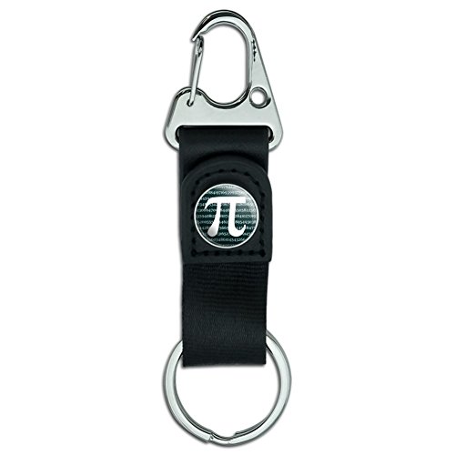 Pi Math Geek Nerd 3.14 Belt Clip-On Carabiner Leather Fabric Keychain Key Ring