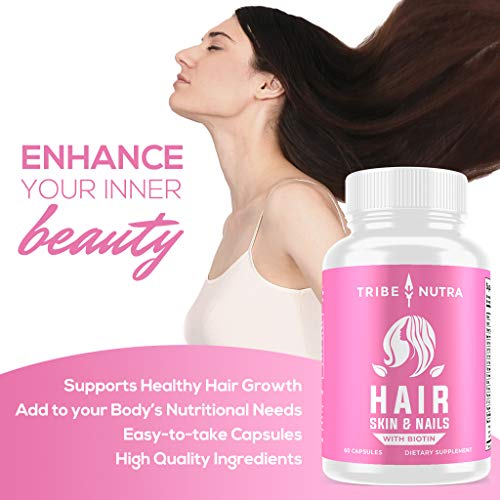 Hair Growth Vitamins for Women - Scientifically Formulated for Longer, Stronger, Silkier Hair - Packed with Biotin, Saw Palmetto, Fo-Ti – Hair Loss Thinning Supplement for Women