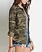 HaoDuoYi Women Casual Military Camouflage Lightweight Button Tops Shirt(M,Multicoloured)