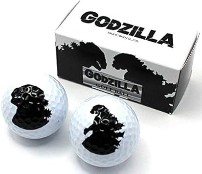 Amazon エンタメプレゼント マーカー付セット ゴジラ ゴルフボール2個セット Godzilla ゴルフ キャラクター おもしろ エンタメゴルフ ゴルフボール