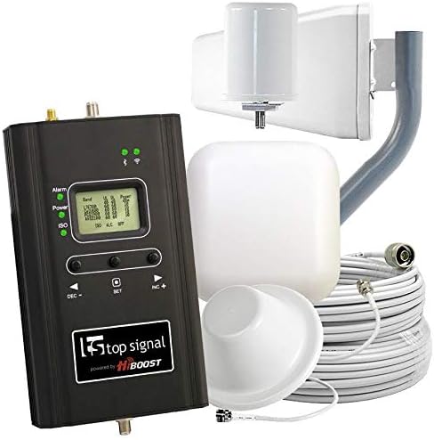 Top Signal HiBoost 4K Smart Link Home Cell Phone Signal Booster with Dome Antenna – Verizon, AT&T, T-Mobile, Sprint, and More – TS542111