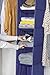 STORAGE MANIAC 5-Shelf Hanging Closet Organizer with Loop Closure, Polyester Canvas Cloth Hanging Shelf