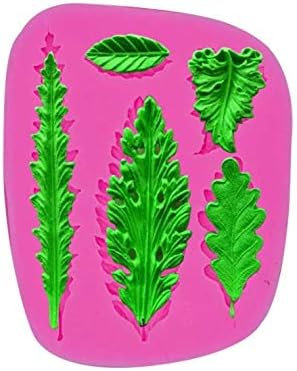 Flower Daisy Mold, Chocolate Leaf Candy Mold craft Baking Tool DIY Cake Silicone Mold Clay molds Soap Crafting Projects and Cake Decoration for Baby Shower Party (Flower Leaves Mold)