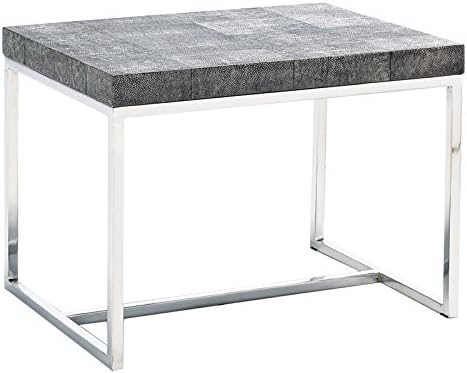 Reual James Metropolitan End Table, Charcoal Shagreen