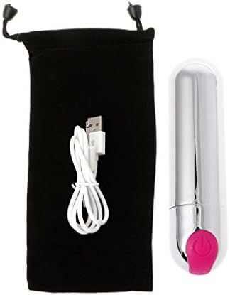 Coldgirl Silicone Powerful Mini Bullet Portable，Waterproof 10 Patterns for Body Therapeutic Adult Toy (pink&amp;silver)