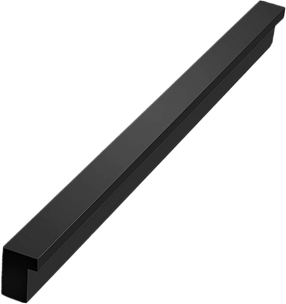 Black Kitchen Cabinets Drawers Square Handle Pull,Lengthened Furniture Handle Door Knob,Solid Aluminum Alloy,Modern Style Home Cupboard Hardware Collection,Straight Type (1 pcs,Length 1500mm)