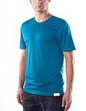 Woolly Clothing Co. Men's Merino Wool Short Sleeve Ultralight Crew (150 GSM) Medium Glacier Blue