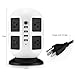 Power Strips Surge Protector, GUSTALA Power Strip USB with 8 AC Outlets 4 USB Ports and 6.5 Feet Power Cord for TV, Computer(White-Black)