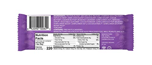 ALOHA ORGANIC PLANT BASED PROTEIN BARS, 1.98 OZ