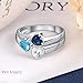 Ashleymade Personalized Mothers Rings with 3 Simulated Birthstones for Mom Family Name Rings for Grandmother Mother's Day Rings (Silver 4, 8)
