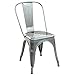 Poly and Bark Trattoria Side Chair in Polished Gunmetal (Set of 2)