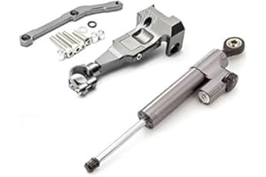 FXCNC Motorcycle CNC Steering Damper Stabilizer Buffer Control Bar with Mounting Bracket Kit Set Compatible with MT-09 MT09 FZ09 FZ-09 (not tracer) 2013-2020, XSR 900 2015-2020, MT09 SP 2018-2020