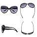 AMZTM Women Polarized Sunglasses Classic Simple Driving Shades Retro Oversized Goggles All-match Large Frame Eyewear -Black