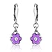 Flower Dangle Earrings for Girls Hypoallergenic Earrings Silver Tone Rhodium Plated for Sensitive Ears