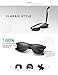 LUENX Mens Polarized Sunglasses for Womens UV 400 Protection Grey Green Lens Matte Black Frame 54MM