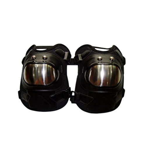 Meijunter Motorcycle Stainless Steel Elbow/Knee Pads Warmer Protect Guard Gear