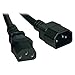 Tripp Lite Computer Power Extension Cord 13A, 16AWG (IEC-320-C14 to IEC-320-C13) 6-ft.(P004-006-13A) Black