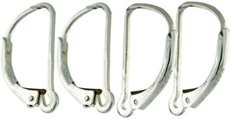 Sterling Silver Interchangeable Leverback Earring Wires with Closed Hoop