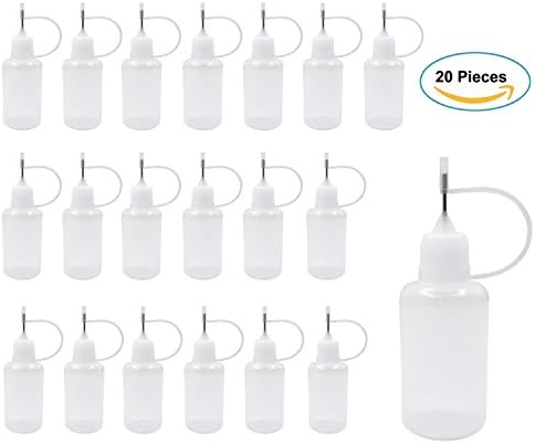 20pcs Precision Tip Applicator Bottle 30ml Needle Tip Glue Bottle DIY Quilling Tool Plastic Liquid Dropper Bottles