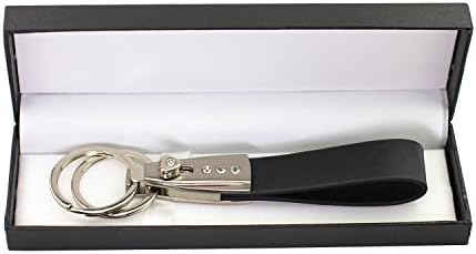 SUNTUE Keychain Luxury Heart-shaped Diamond Key Chain Creative Design Genuine Leather Belt Key Rings with Gift Box