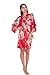 expressbuynow Women's Pure Short Silky Robes Satin Kimono Robes for Bridesmaid Bride Party Sleepwear