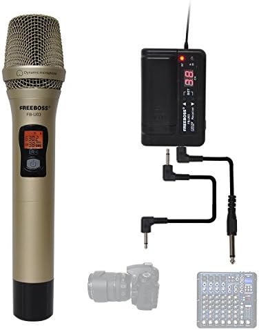 Freeboss FB-U03 One Way 100 Channel Karaoke Microphone Church Microphone Camera Microphone Metal Handheld UHF Wireless Microphone