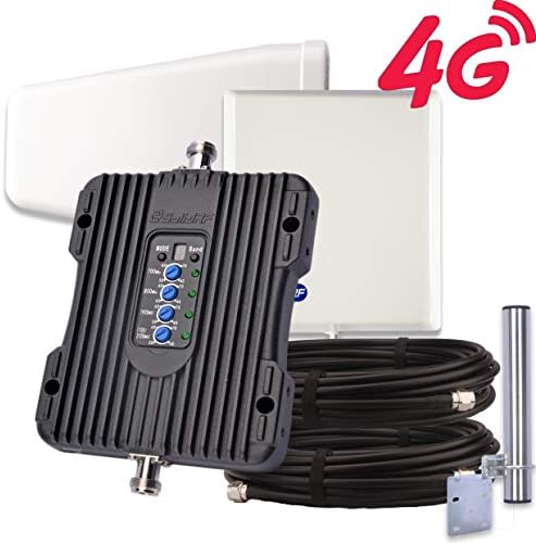 SolidRF 4G-X Pro Cell Phone Booster Dual Interior Antennas for Home and Office Supports 18000 SQ Ft