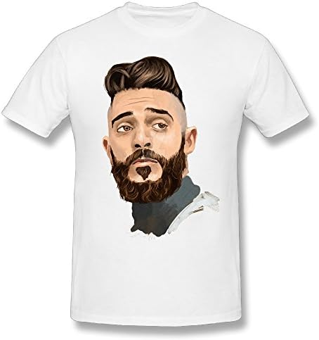 HSTee Men's Jon Bellion Cartoon Art T-shirt White