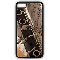 iPhone 7 Case Clarinet Music Melody Woodwind Instrument Band Class Musical Customizable by TYD Designs in Black Plastic Black Rubber Tough Case