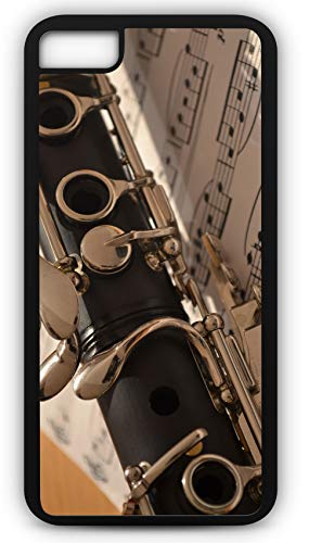 iPhone 7 Case Clarinet Music Melody Woodwind Instrument Band Class Musical Customizable by TYD Designs in Black Plastic Black Rubber Tough Case