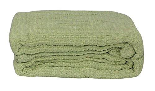 Lcm Home Fashions Cotton Thermal Blanket Twin Sage