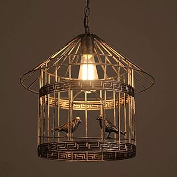 Amazon Com Zqh Retro Birdcage Pendant Light Vintage Industrial