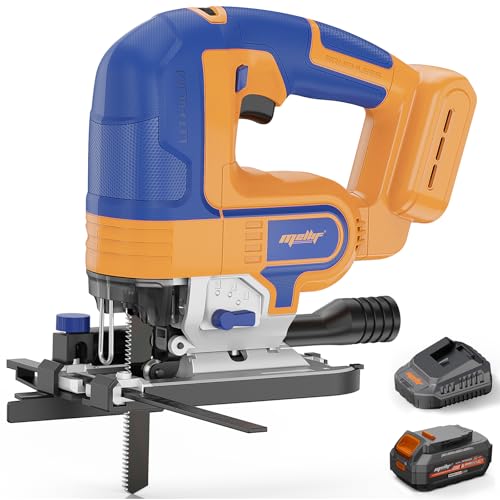 EASTYLE Cordless JigSaw Compatible with DEWALT 20V Battery,with 4Ah Battery & Charger,800-3200 SPM & 4 Cutting Positions,5.3