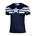 G-LIKE Men's Short T-shirt Winter Solider Captain America Casual Tops