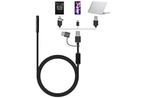 DEFLECTAIR Endoscope, Ihong Android OTG 1.5M Waterproof Snake HD Video Borescope Soft Wire with USB Type-C 6 Led Lights Security Cable Compatible with Samsung Galaxy/Sony/Nexus Android Smartphone Computer
