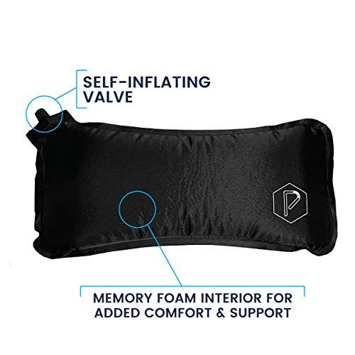 POSTURELY SelfInflating Travel Lumbar Back Support Pillow for