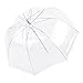 Topwedding Women's Dome Clear Transparent Automatic Rain Umbrella Parasol for Favor