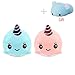 2PC Whale Squishies Slow Rising Jumbo, Lanteen 2018 8cm Unicorn Whale Cartoon Scented Squishy Charm Slow Rising Squeeze Toy Charm (Random Color)