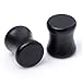 JOVIVI 6pcs Mix-color Organic Wood Double Flared Saddle Ear Tunnels Plugs Expander Punk Jewelry 8mm/0G