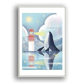 Framed Canvas Wall Art for Living Room, Bedroom Whale Canvas Prints for Modern Home Decoration Ready to Hang - 16"x24" inches