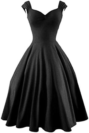 Ivan Johns Women's Retro Big Peplum Ball Gown Cocktail Party Pettiskirt Dress BlackLarge