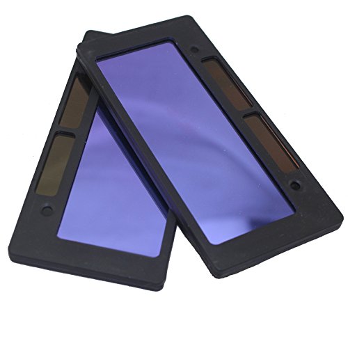 DIN9-13 Dark Shade Solar Auto Darkening Cool Leather Eyes Mask Welding Helmet