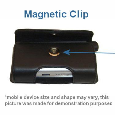Belt Mounted Leather Case Custom Designed for the Garmin Approach G7 - Black Color with Removable Clip by Gomadic