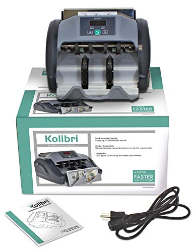 Kolibri Money Counter with UV Detection and 1-year Warranty (Renewed)