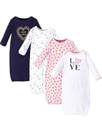 Hudson Baby Unisex Baby Cotton Gowns, Love, 0-6 Months
