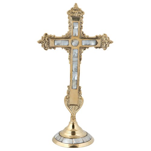Photo 1 of Iconsgr Handmade Christian Greek Orthodox Blessing Cross with Fildisi (79)