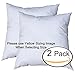 Pillowflex Premium Polyester Pillow Insert – 14x14 - Square Pillows Form, Machine Washable, Soft Sham Supports, Decorative Form for Covers and Throw Pillows, Hypoallergenic - Made in USA - 2 Pack